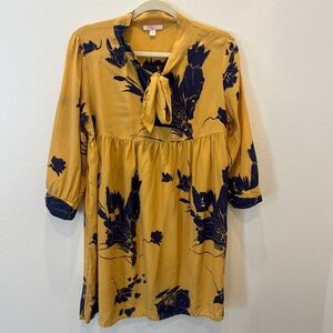Lux 100% Silk Oversized Boho Blouse Women’s Floral Top Large